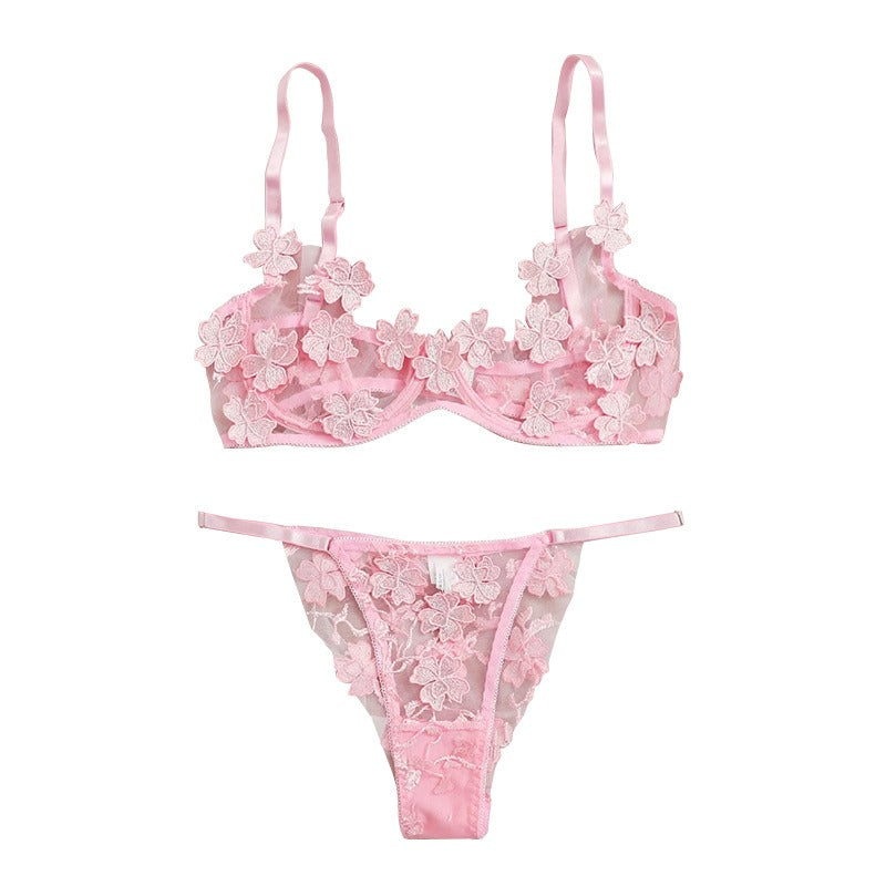 Sexy Sweet Mesh Embroidery Flower Decal