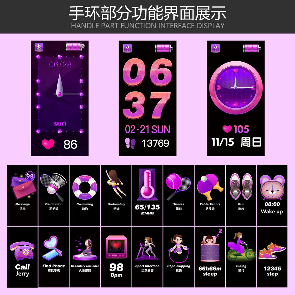Lady Fitness Tracker Smartwatch