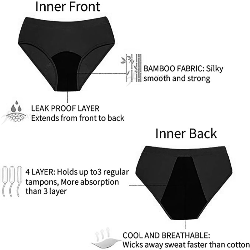 Large Size Sexy Multi-Color Four-Layer Physiological Panties
