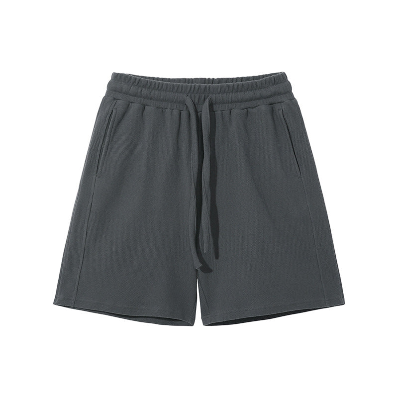Mens and Womens High End Breathable Diamond Pattern Waffle Shorts Set