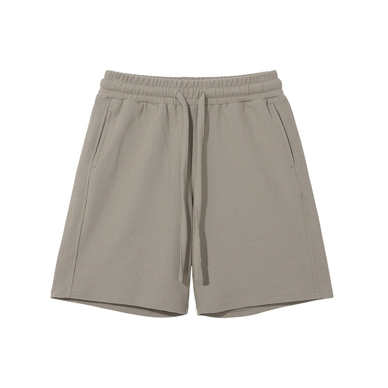 Mens and Womens High End Breathable Diamond Pattern Waffle Shorts Set