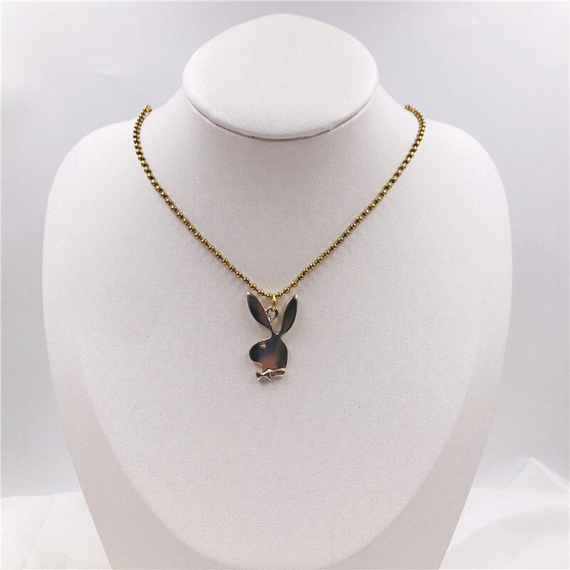 New Women Cute Long Ear Bunny Pendant