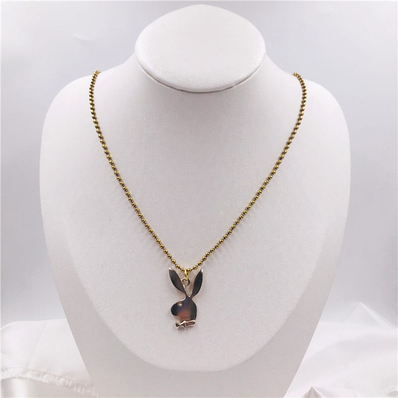 New Women Cute Long Ear Bunny Pendant