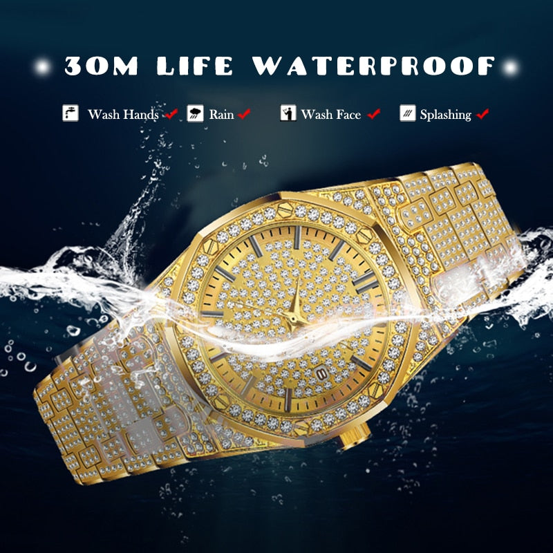 Men Luxury Brand Diamond Watches