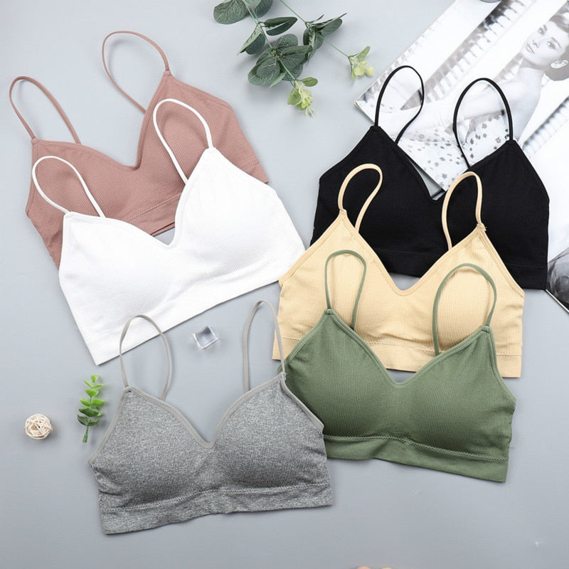 Elastic Gathering Bralette Push Up Bra