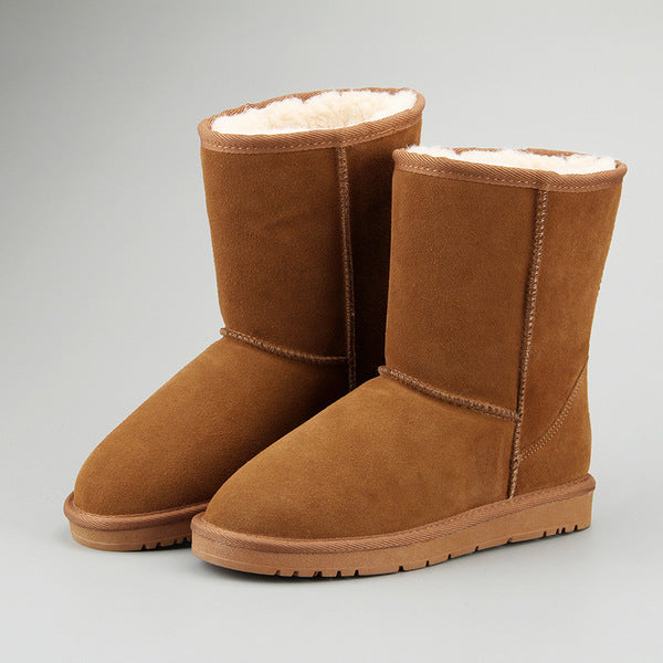 Casual classic warm wear-resistant anti-slip Genuine Leather snow boots