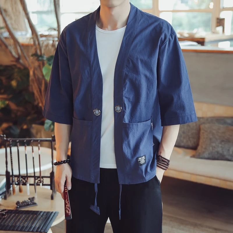 cardigan men samurai clothing traditional samurai clothing