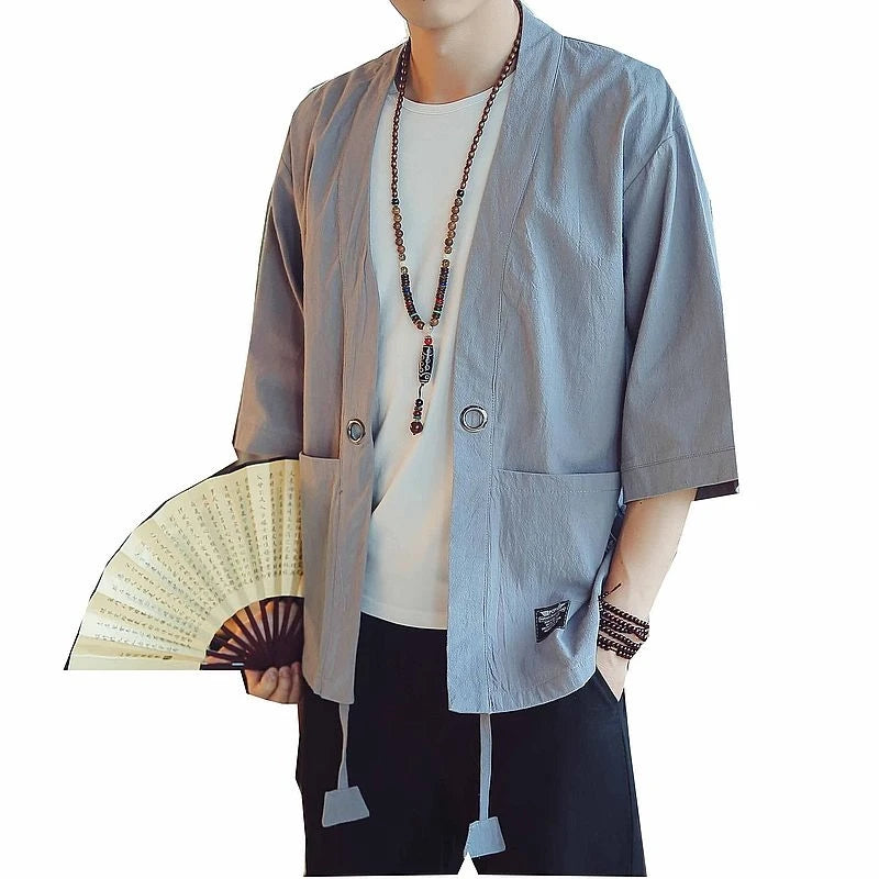 cardigan men samurai clothing traditional samurai clothing