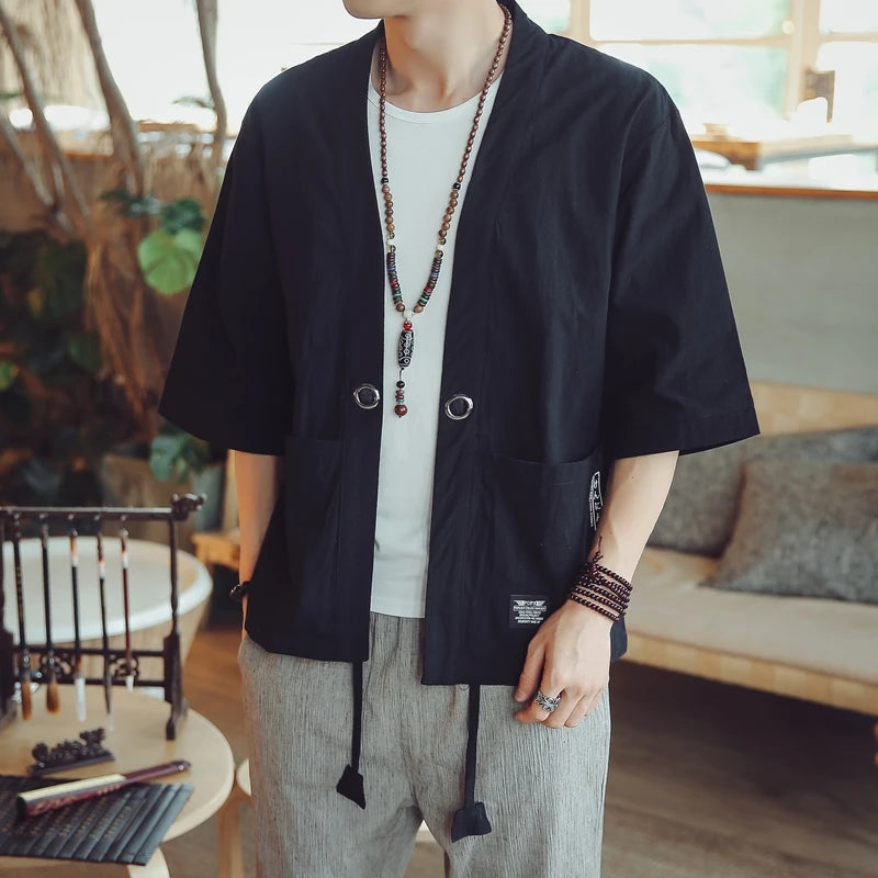 cardigan men samurai clothing traditional samurai clothing