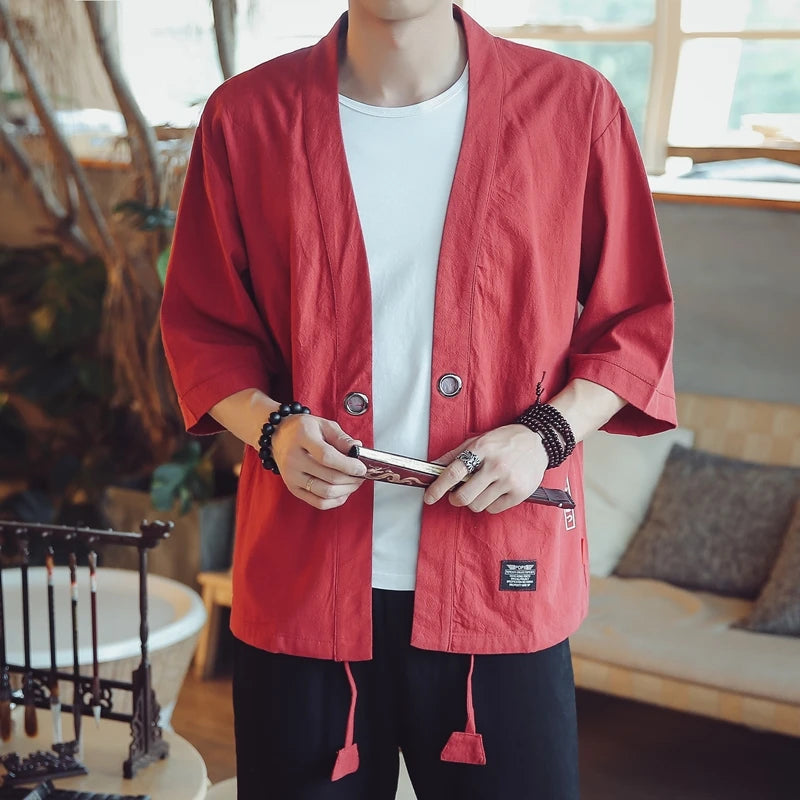 cardigan men samurai clothing traditional samurai clothing