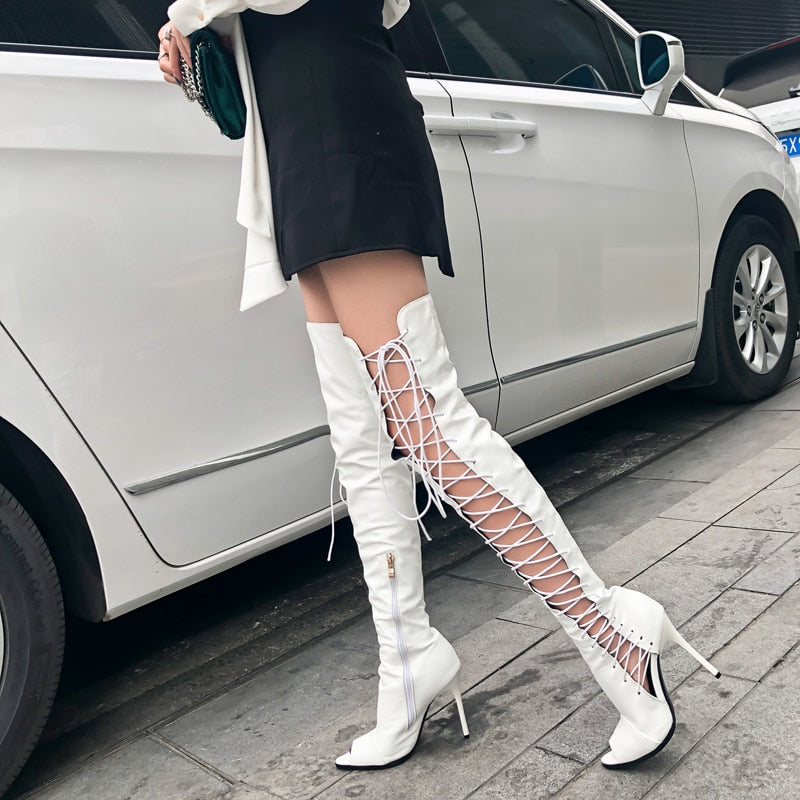 Sexy women knee high boots