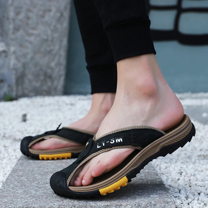 Genuine Cow Leather Men Sandals