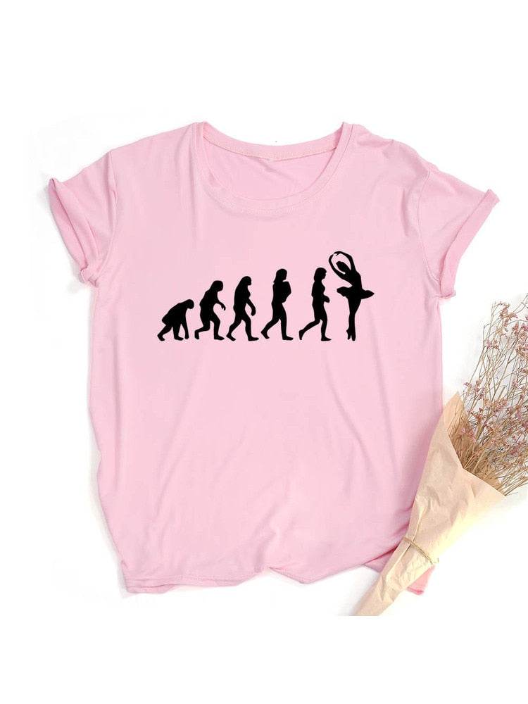 Born To Dance Letters Print Women Tshirt
