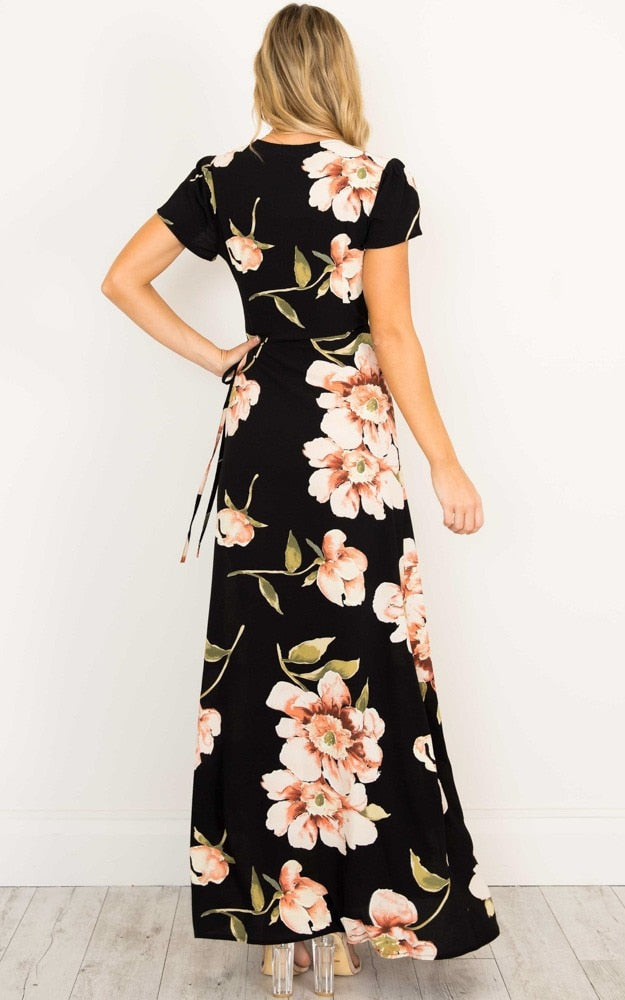 Short Sleeved Long Dress