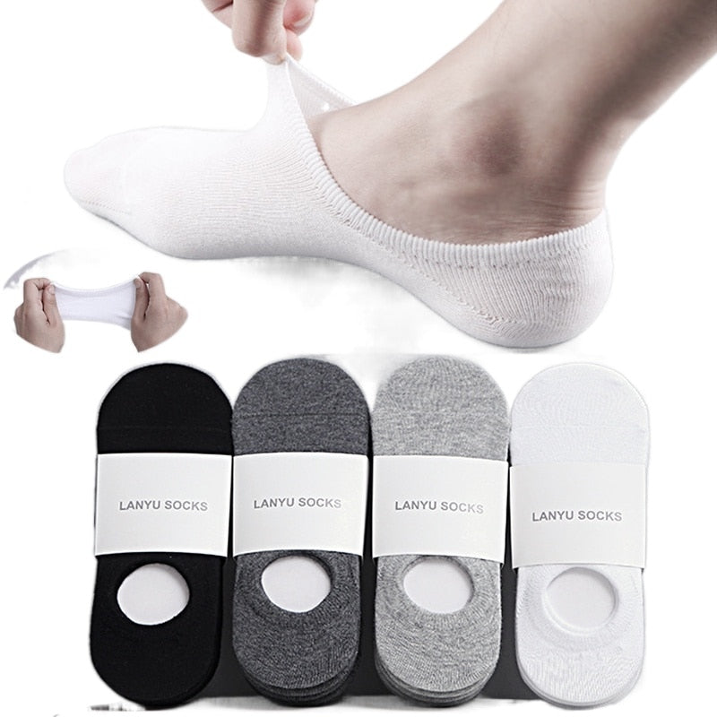5Pair / Lot Fashion Happy Men Boat Socks