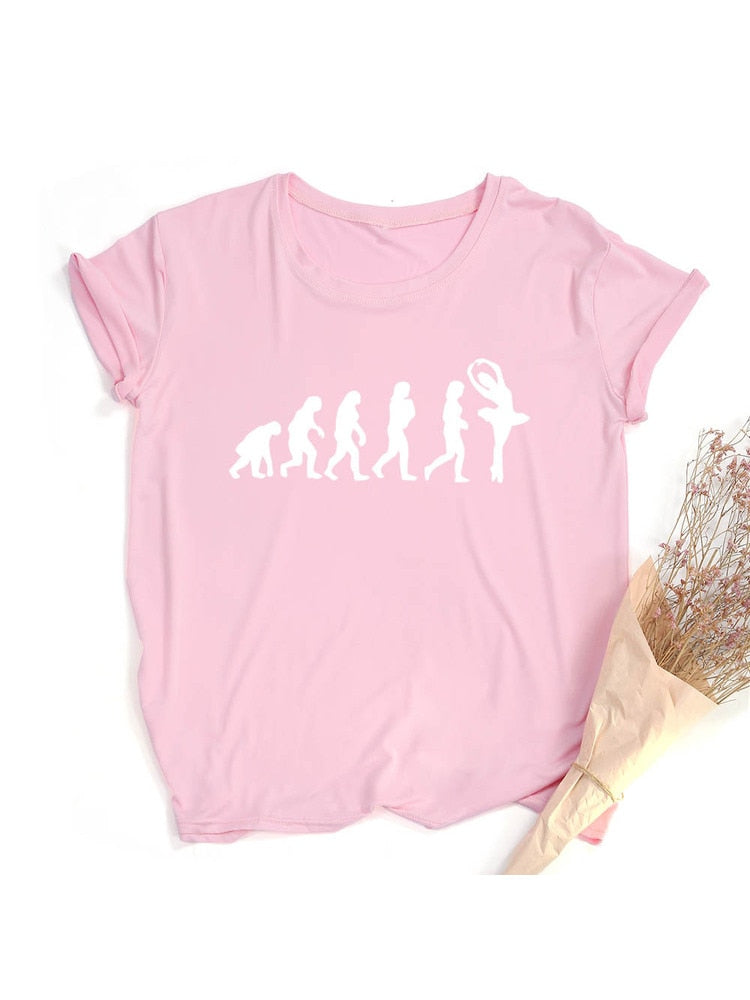 Born To Dance Letters Print Women Tshirt