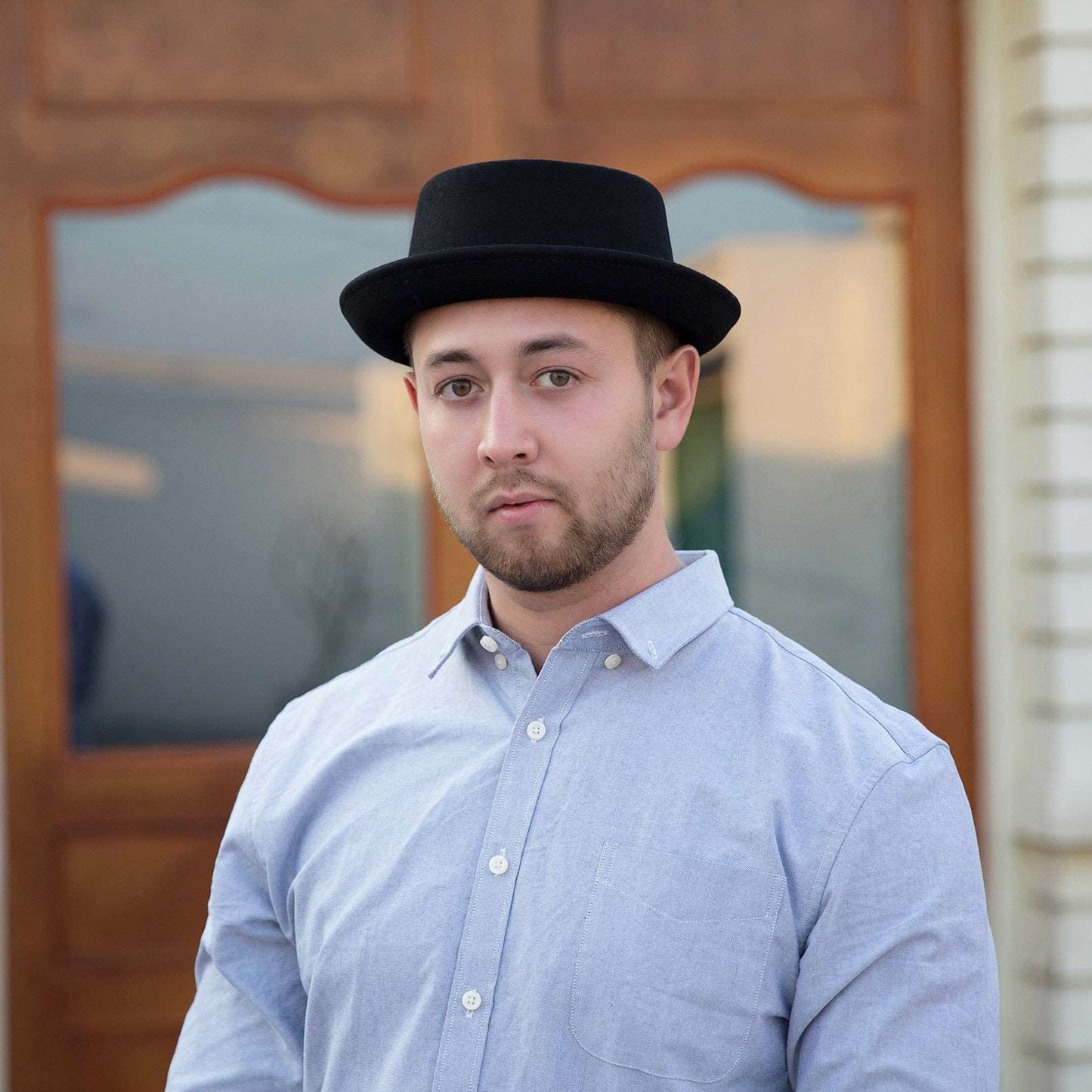 GEMVIE Classic 100% Wool Soft Felt Pork Pie Hat