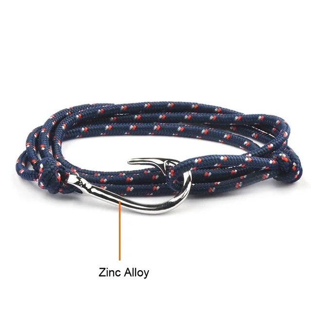 Stainless Steel Anchor Bracelet Rope Bracelets