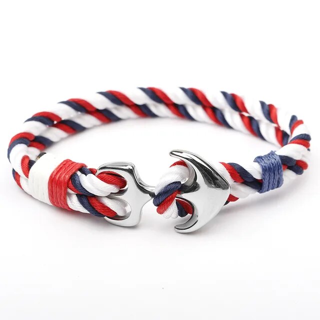 Stainless Steel Anchor Bracelet Rope Bracelets