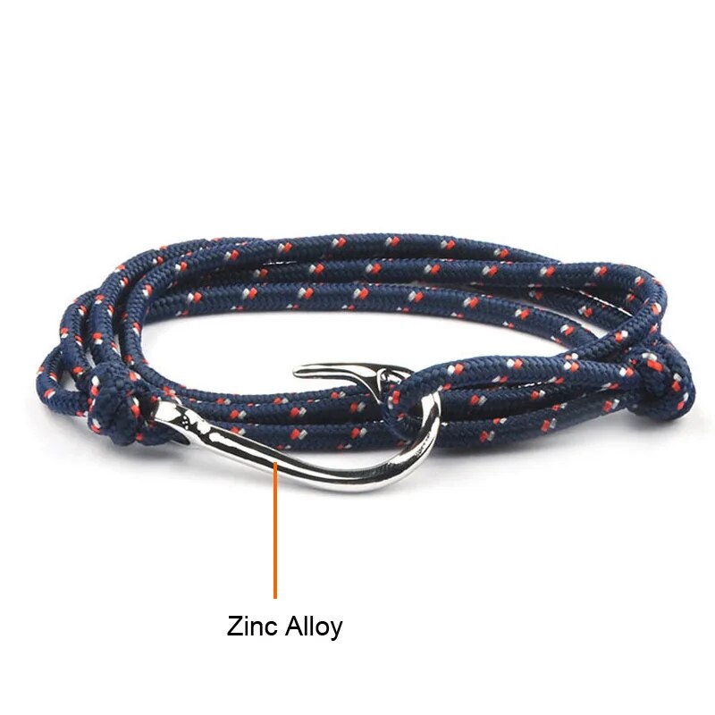 Stainless Steel Anchor Bracelet Rope Bracelets