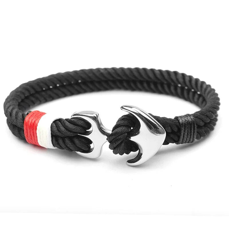 Stainless Steel Anchor Bracelet Rope Bracelets