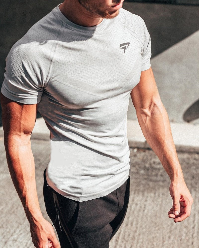 Fitness Brother Running Sports  Short Sleeve Quick Drying  T shirt