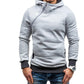 Oblique Zipper Solid Color Hoodies