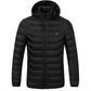 Mens Winter Heated USB Hooded Work Jacket Coats