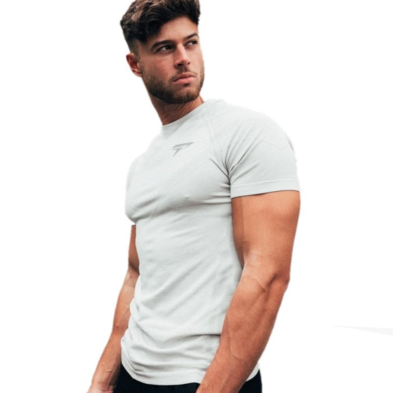 Fitness Brother Running Sports  Short Sleeve Quick Drying  T shirt