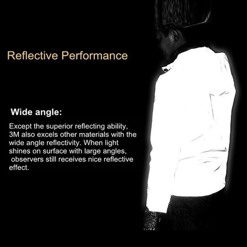 Hip Hop Reflective Noctilucent Hooded Jacket