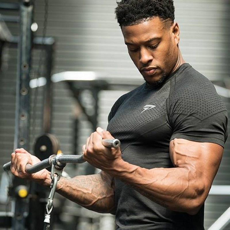 Fitness Brother Running Sports  Short Sleeve Quick Drying  T shirt