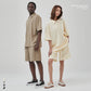 Mens and Womens High End Breathable Diamond Pattern Waffle Shorts Set