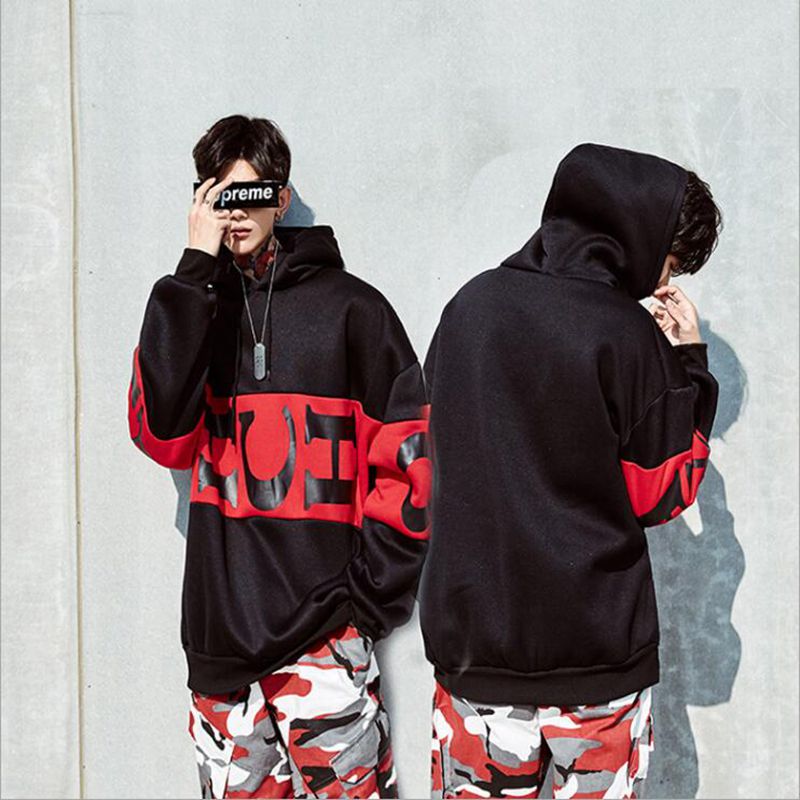 Hip Hop Hoodie Men Spring Fleece Street wear