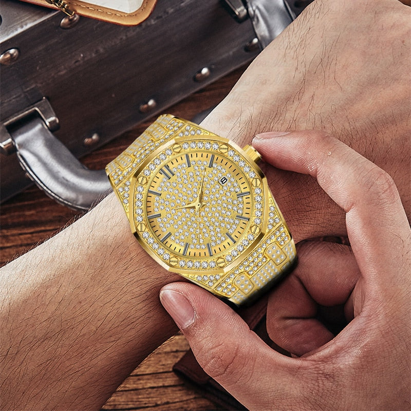 Men Luxury Brand Diamond Watches