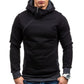 Oblique Zipper Solid Color Hoodies