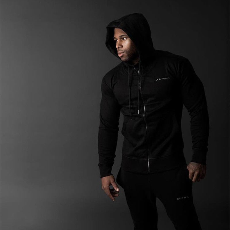 Alpha Brand Hoody Cotton Long Sleeves
