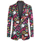 men's jacket slim fit Halloween print