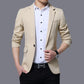 Mens Red Notched Lapel Suit Blazer