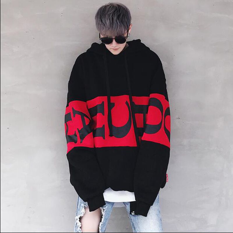 Hip Hop Hoodie Men Spring Fleece Street wear
