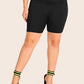 Women's Black Shorts With Hollow Out Straps On The Hips