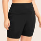 Women's Black Shorts With Hollow Out Straps On The Hips