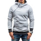 Oblique Zipper Solid Color Hoodies