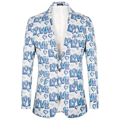 men's jacket slim fit Halloween print