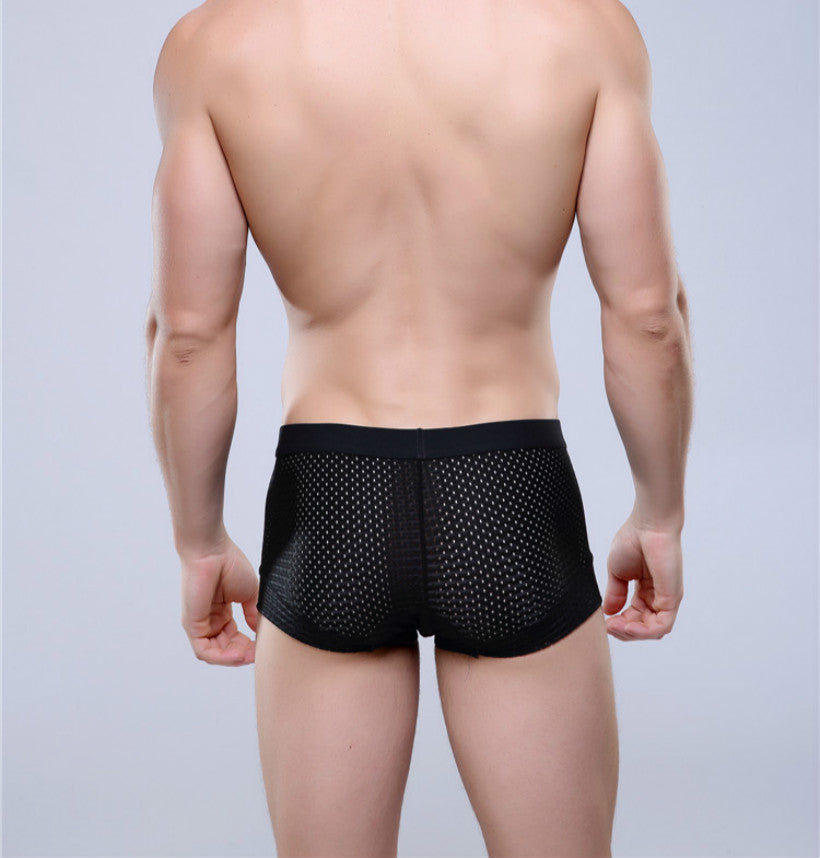 Breathable Mesh Silk Men Boxers