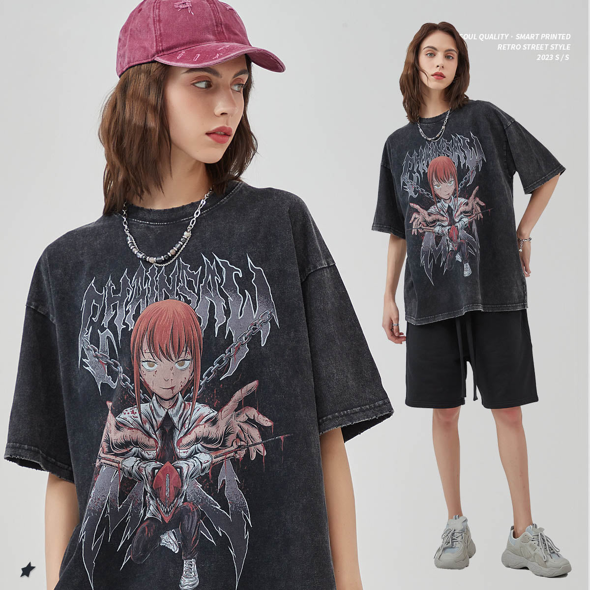 Frayed Edges, Used Chainsaw, Anime, Cartoon, Printed T Shirts,
