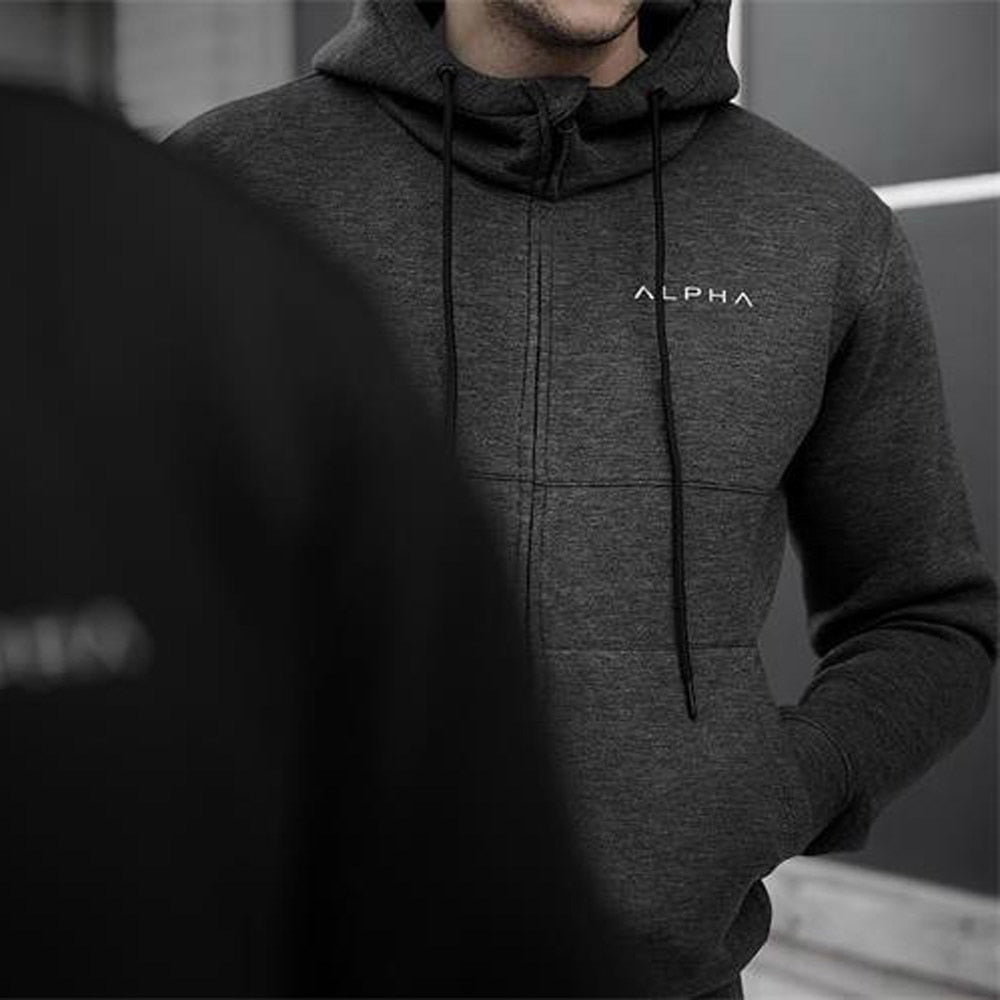 Alpha Brand Hoody Cotton Long Sleeves