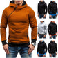 Oblique Zipper Solid Color Hoodies