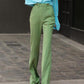 New High Waist Green Mopping Trousers