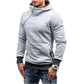 Oblique Zipper Solid Color Hoodies