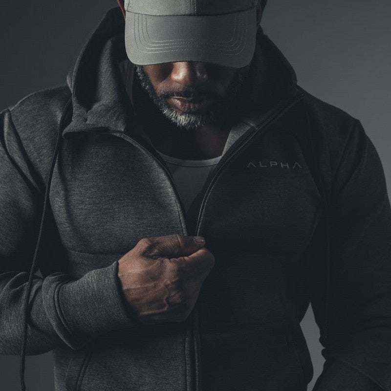 Alpha Brand Hoody Cotton Long Sleeves